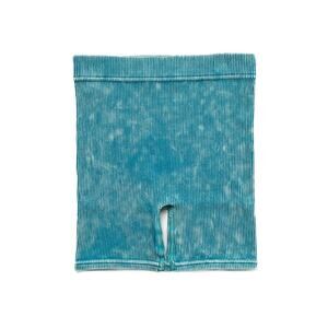 LENOX JAMES - ACID WASH BIKER SHORTS - TEAL